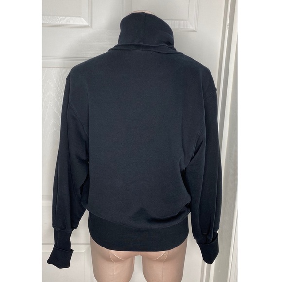 Agolde Bubble Sleeve Turtleneck Top Black Sz M - Picture 5 of 12